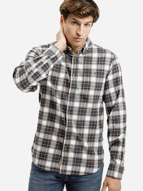 Сорочка бавовняна чоловіча Cross Jeans 35614-306 L Біла (8697319809411) - зображення 1
