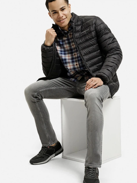 Koszula męska bawełniana w kratę Cross Jeans 35615-014 3XL Niebieska (8697319809442) - obraz 3