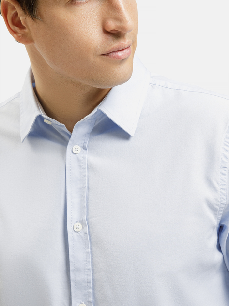 Сорочка бавовняна чоловіча Cross Jeans 35624-283 L Блакитна (8697319810363) - зображення 4
