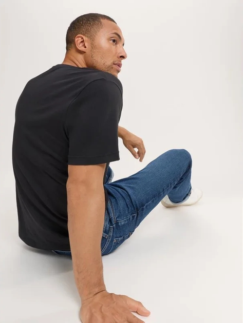 Футболка бавовняна довга чоловіча Cross Jeans 16124-020 XL Чорна (8697319808537) - зображення 4