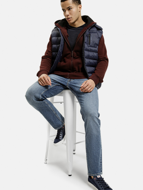 Футболка бавовняна довга чоловіча Cross Jeans 16128-310 L Темно-синя (8697319806380) - зображення 3