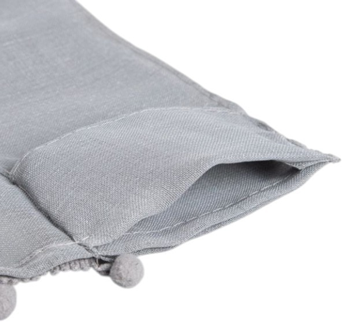 Фіранка Homla Adi з помпонами Сіра 140 x 250 см (5906496745683) - зображення 4