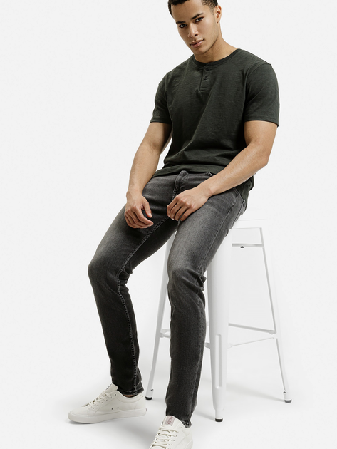 T-shirt męski bawełniany Cross Jeans 16129-387 M Ciemnozielony (8697319806472) - obraz 3