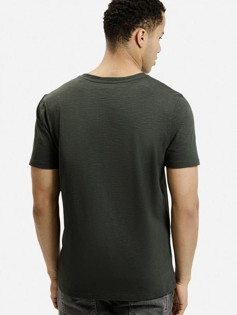 Футболка бавовняна довга чоловіча Cross Jeans 16129-387 S Темно-зелена (8697319806519) - зображення 2