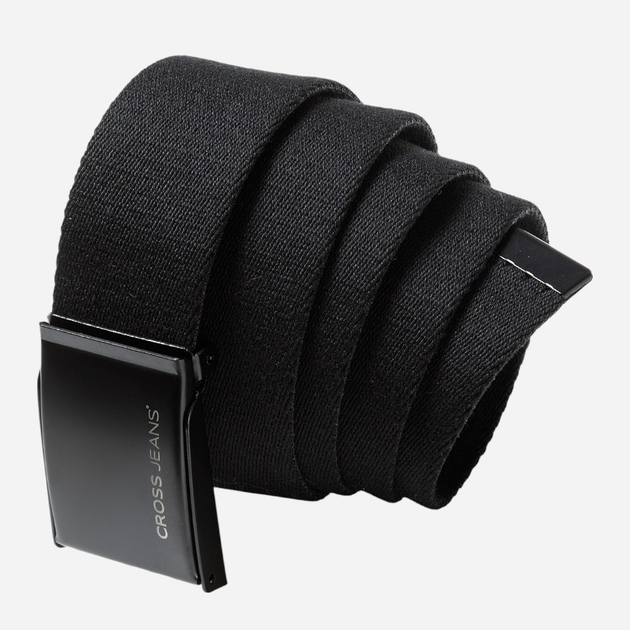 Ремінь чоловічий тканинний Cross Jeans 0560K-020 110 см Чорний (8697319505481) - зображення 1