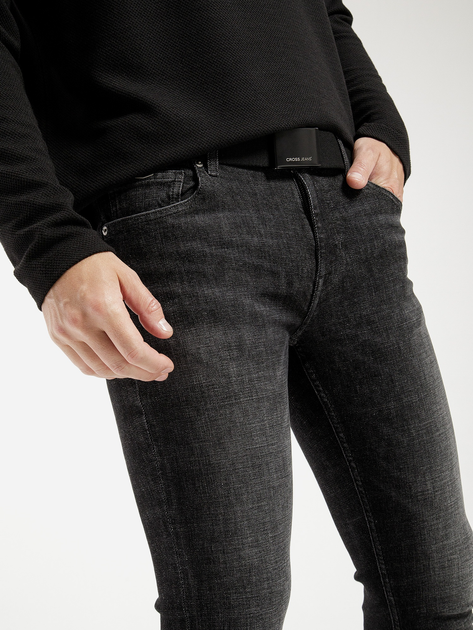 Pasek męski materiałowy Cross Jeans 0560K-020 90 cm Czarny (8697319505443) - obraz 2