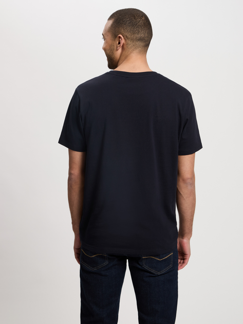 Футболка бавовняна довга чоловіча Cross Jeans 16119-310 3XL Темно-синя (8697319806120) - зображення 2