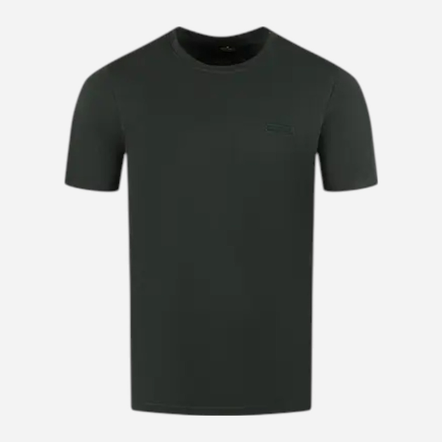 Футболка бавовняна довга чоловіча Cross Jeans 16123-387 2XL Темно-зелена (8697319808483) - зображення 1