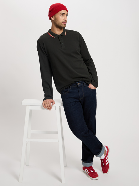 Поло довге чоловіче Cross Jeans 16135-387 M Темно-зелене (8697319808681) - зображення 3