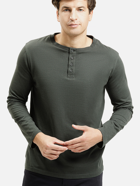 Longsleeve męski Cross Jeans 16137-387 S Ciemnozielony (8697319806687) - obraz 1