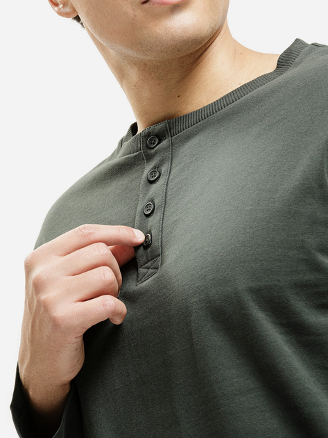 Longsleeve męski Cross Jeans 16137-387 XL Ciemnozielony (8697319806663) - obraz 4