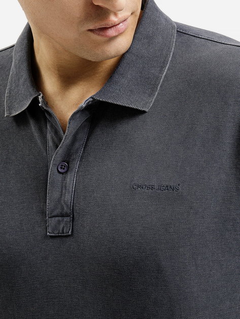 Koszulka polo męska Cross Jeans 16144-462 XL Ciemnoszara (8697319806816) - obraz 4