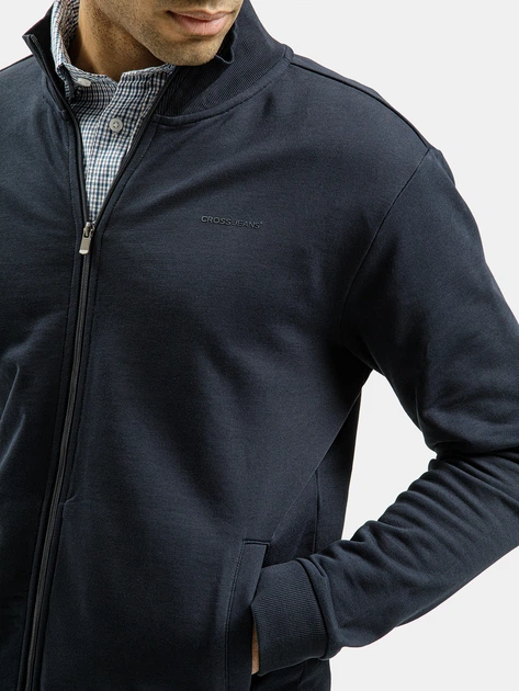 Bluza męska rozpinana streetwear Cross Jeans 25497-001 XL Granatowa (8697319719857) - obraz 4