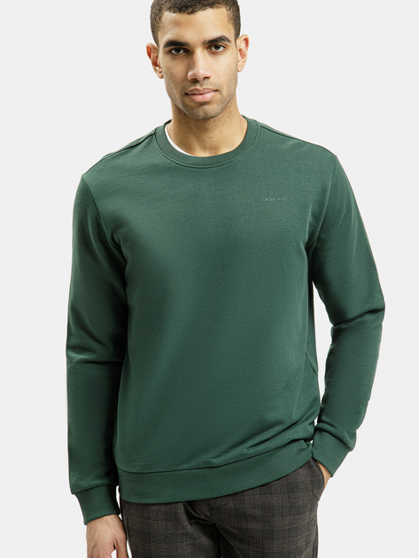 Світшот чоловічий Cross Jeans 25499-387 S Темно-зелений (8697319720242) - зображення 1