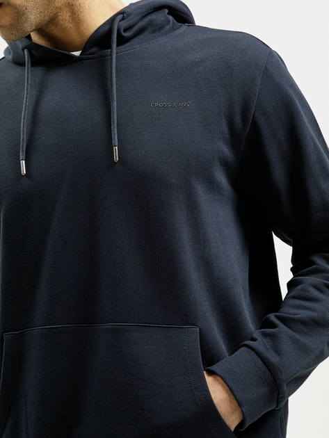 Bluza z kapturem męska Cross Jeans 25501-001 L Granatowa (8697319720631) - obraz 4