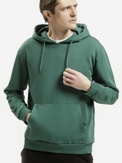 Bluza z kapturem męska Cross Jeans 25501-479 L Zielona (8697319720693) - obraz 1