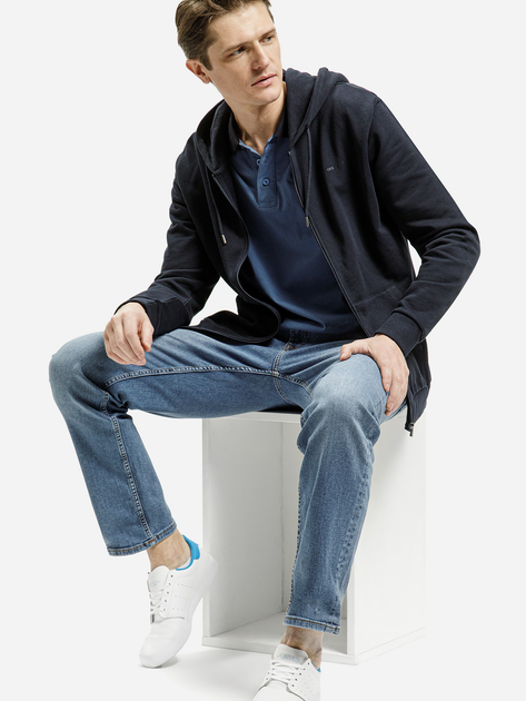 Bluza męska rozpinana streetwear z kapturem Cross Jeans 25503-001 L Granatowa (8697319720969) - obraz 3