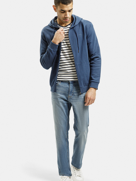 Толстовка на блискавці чоловіча Cross Jeans 25503-005 3XL Синя (8697319721102) - зображення 3