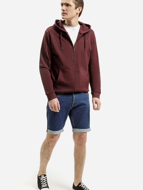 Толстовка на блискавці чоловіча Cross Jeans 25503-074 XL Бордова (8697319721140) - зображення 3
