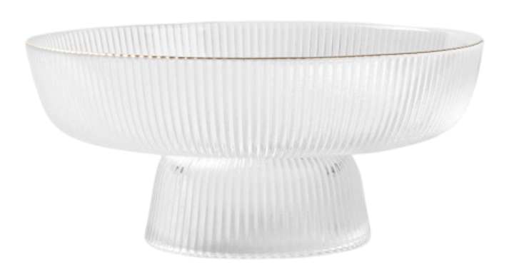 Миска Homla Lynn рифлена із золотим обідком 20 x 9 см (5906496746079) - зображення 1