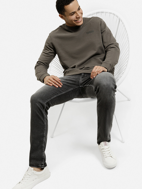 Bluza bez kaptura męska Cross Jeans 25507-019 M Ciemnoszara (8697319807158) - obraz 3