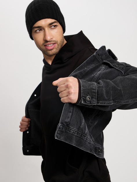 Худі чоловіче Cross Jeans 25508-020 M Чорне (8697319807257) - зображення 4