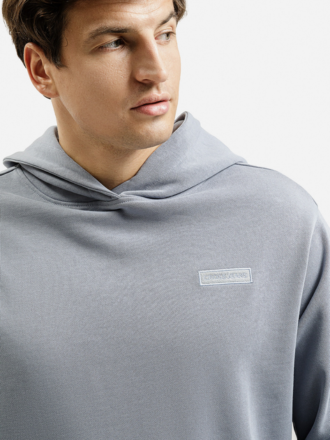 Худі чоловіче Cross Jeans 25508-005 L Светло-сіре (8697319807325) - зображення 4