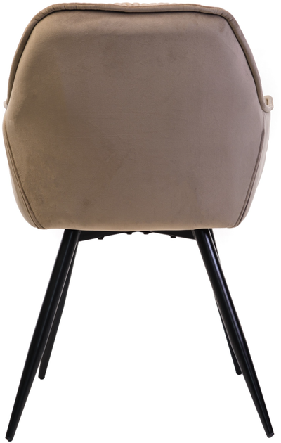 Стул для кухни и гостиной Vetro Mebel M-65 Капучино (M-65-cappuccino-velvet/ black) - Фото 3 Стул для кухни и гостиной Vetro Mebel M-65 Капучино (M-65-cappuccino-velvet/ black) - изображение 3