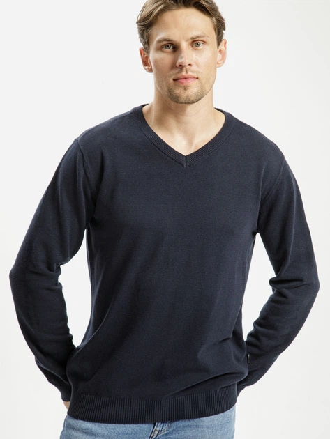 Пуловер чоловічий Cross Jeans 34229-001 M Темно-синій (8697319062502) - зображення 1