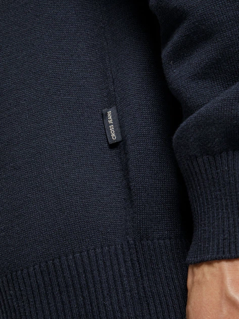 Пуловер чоловічий Cross Jeans 34229-001 M Темно-синій (8697319062502) - зображення 4