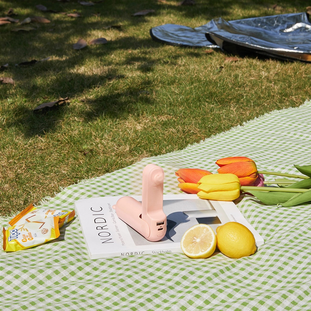 Вентилятор ручний (портативний) Jisulife Handheld Fan Life8 Pink (Life8_pink) - зображення 2