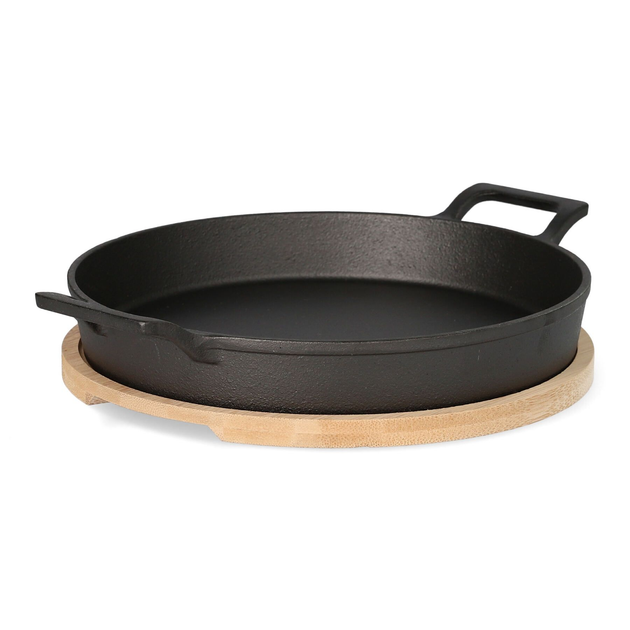 Naczynie Homla Andreas żeliwne z bambusową podkładką 25 x 20 cm (5902869976968) - obraz 4