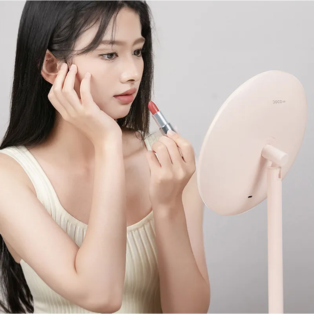 Дзеркало для макіяжу Xiaomi DOCO LED Beauty Sunlight Small Mirror Standard Edition Simple White (XM001) - Фото 5 Дзеркало для макіяжу Xiaomi DOCO LED Beauty Sunlight Small Mirror Standard Edition Simple White (XM001) - изображение 5