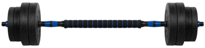 Гантель бітумна Rebel Active RBA-2302-1 регульована зі з 'єднувачем 1 × 20 кг (5901890112727) - зображення 6