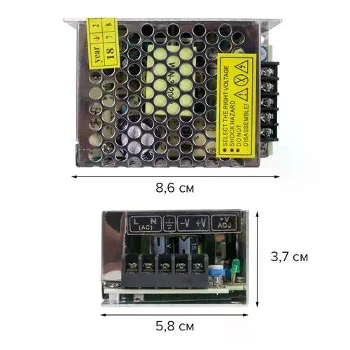 Блок питания OEM DC12 60W 5А TR-60-12 (706) - Фото 2 Блок питания OEM DC12 60W 5А TR-60-12 (706) - изображение 2
