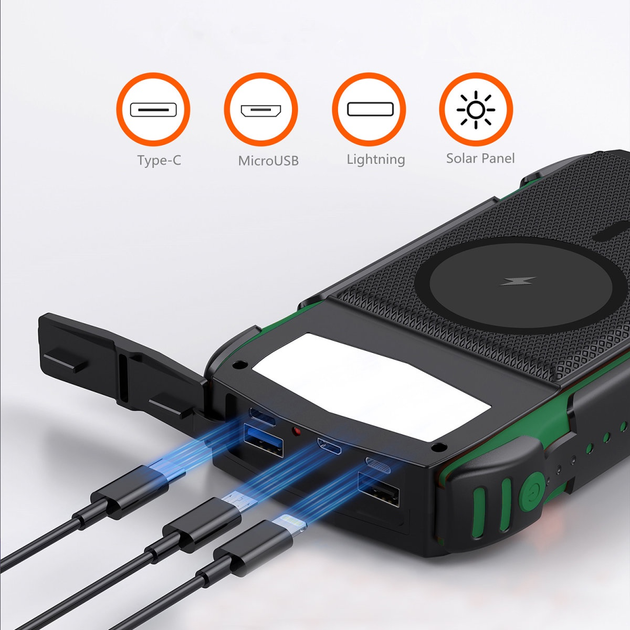 Powerbank 4smarts TitanPack UltiMag 20000 mAh 20W Black/Grreen (4252011904228) - obraz 4