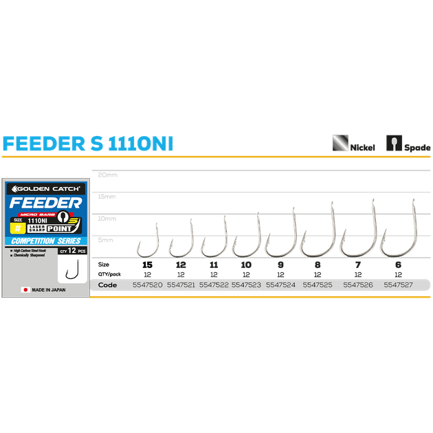 Крючок GC Feeder S 1110NI №11 (12шт) - изображение 2