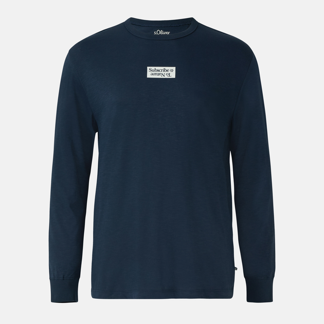 Лонгслів чоловічий s.Oliver 10.3.16.12.130.2173867-59D1 4XL Темно-синій (4099978181633) - зображення 4
