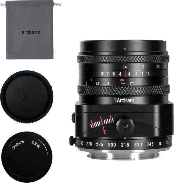 Объектив 7artisans / 50 мм / f/1.4 Tilt-Shift / Sony E / Черный (7A LTS501.4SEb) - Фото 1 Объектив 7artisans / 50 мм / f/1.4 Tilt-Shift / Sony E / Черный (7A LTS501.4SEb) - изображение 1