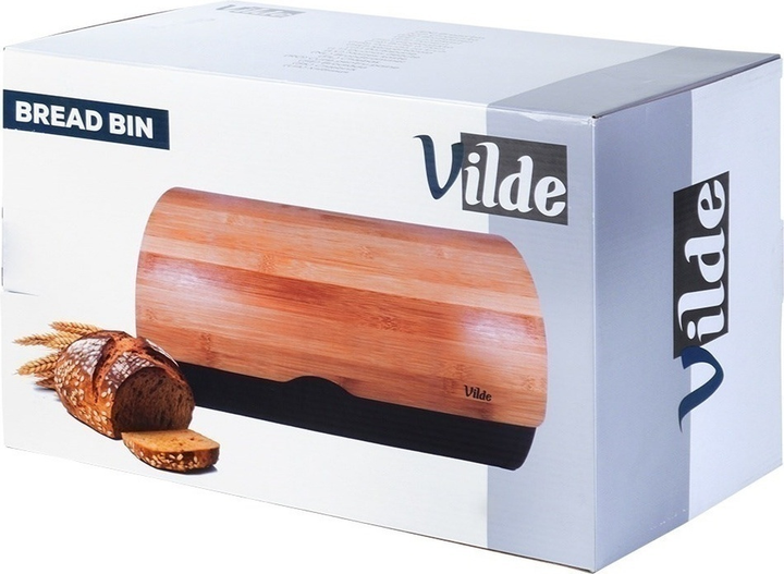 Chlebak Vilde stalowy drewniany Czarny (5904316472924) - obraz 10