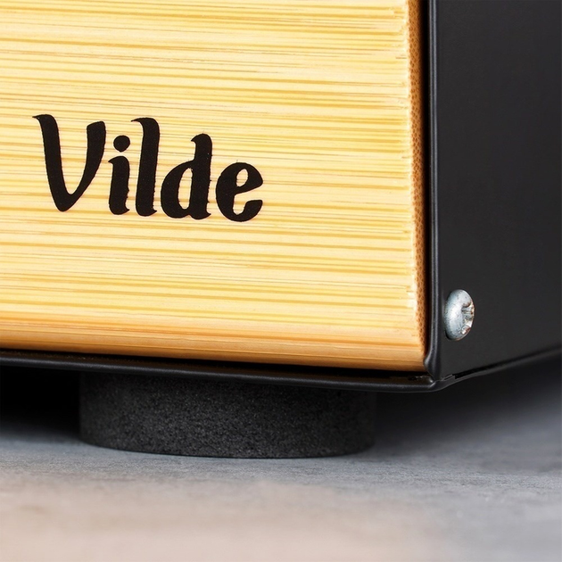 Chlebak Vilde drewniany metalowy z podwójną pokrywą Czarny (5904316472870) - obraz 7