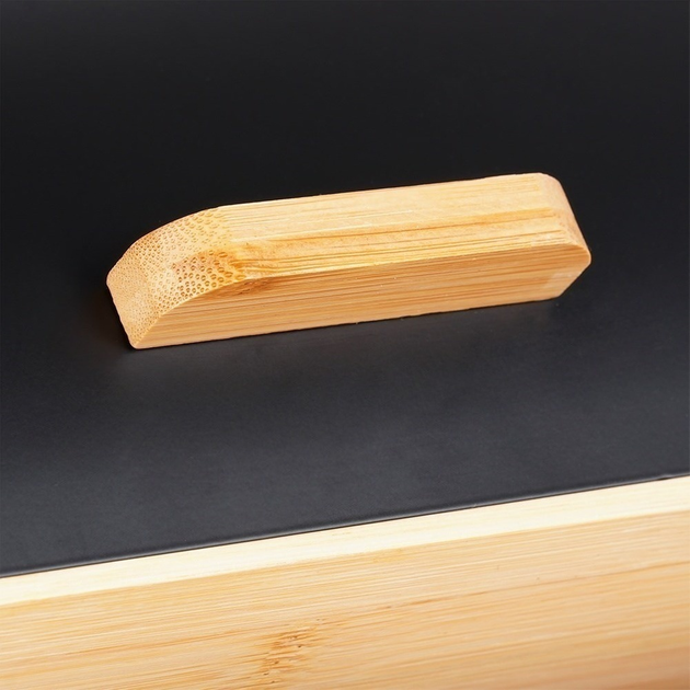 Хлібниця Vilde дерев'яна металева Чорна (5904316472849) - зображення 5