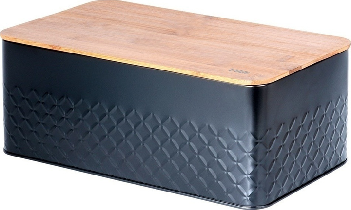 Хлібниця Vilde металева з дерев'яною дошкою Чорна (5904316472900) - зображення 2