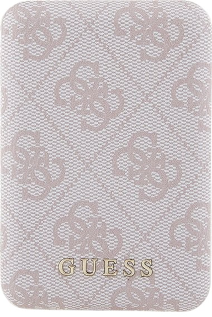 Комплект Guess Case 4G Metal Logo for iPhone 15 Pro + Powerbank 5000mAh MagSafe Pink (GUBPM5P15L4GEMGP) - зображення 5