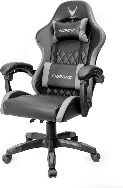 Fotel gamingowy VARR Fiorano Black-Grey (5907595458412) - obraz 3