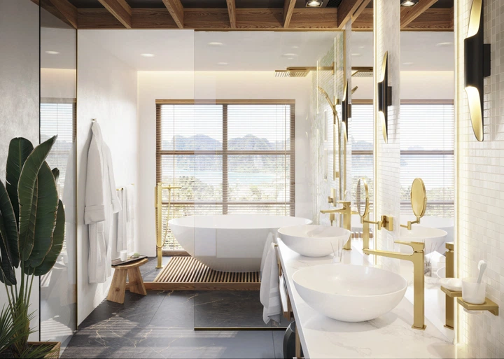 Стакан для зубных щеток HANSGROHE ADDSTORIS 41749990 полированное золото - изображение 9