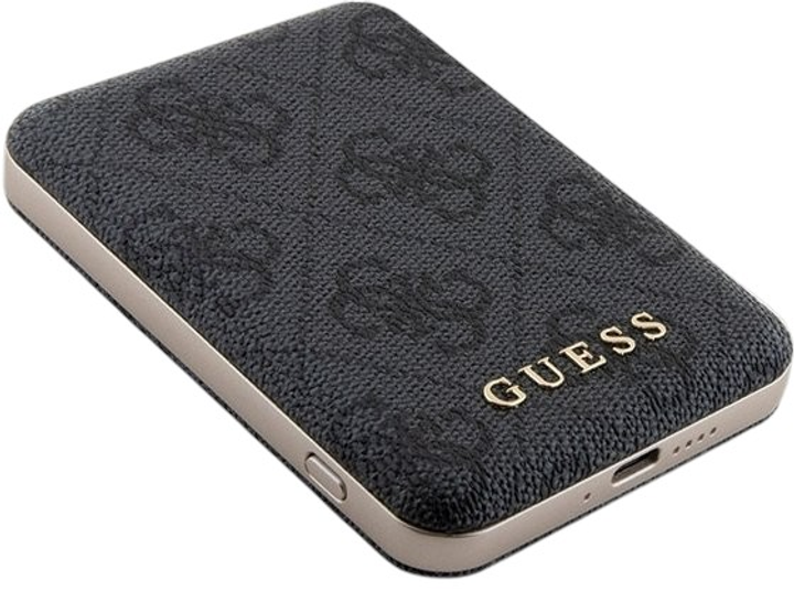 Комплект Guess Case 4G Metal Logo for iPhone 15 Pro Max + Powerbank 5000mAh MagSafe Black (GUBPM5P15X4GEMGK) - зображення 5