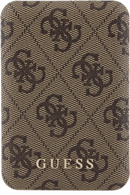 Комплект Guess Case 4G Metal Logo for iPhone 15 Pro Max + Powerbank 5000mAh MagSafe Brown (GUBPM5P15X4GEMGW) - зображення 4