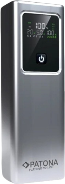 УМБ PATONA Platinum Powerbank Luxury One PD35 10000 mAh 35W Silver (4238) - зображення 1