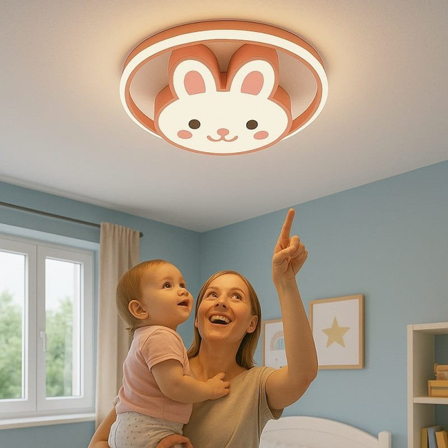 Lampa LED z pilotem Ikonka Lumela Króliczek - obraz 9
